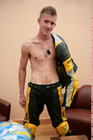 Model Matt Hughes Naked Straight English Lad Uncut Enjoys Bike racing