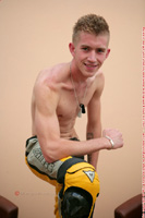 Model Matt Hughes Naked Straight English Lad Uncut Enjoys Bike racing