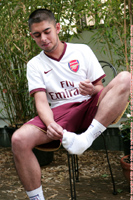 Model Mikey Ball Naked Gay English Lad Uncut Enjoys Football