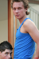 Model David Delvaux Naked Gay English Lad Uncut Enjoys Beach Volleyball