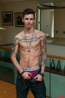 Model Damian Olsen Naked Straight English Lad Uncut Enjoys Gym