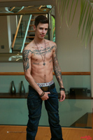 Model Damian Olsen Naked Straight English Lad Uncut Enjoys Gym
