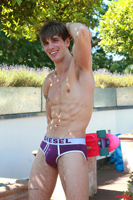 Model Troy Taylor Naked Straight English Lad Uncut Enjoys Skateboarding & surfing