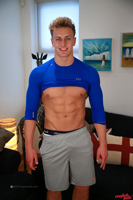 Model Wesley Seaton Naked Straight English Lad Uncut Enjoys Gym & Rugby