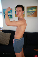 Model Jason Denby Naked Straight English Lad Uncut Enjoys Football & Gym