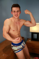 Model Travis Banfield Naked Straight English Lad Uncut Enjoys Gym & Football
