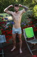 Model Aaron Kent Naked Straight English Lad Uncut Enjoys Football & Gym