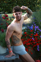 Model Aaron Kent Naked Straight English Lad Uncut Enjoys Football & Gym