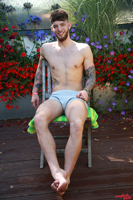 Model Aaron Kent Naked Straight English Lad Uncut Enjoys Football & Gym