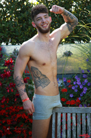 Model Aaron Kent Naked Straight English Lad Uncut Enjoys Football & Gym