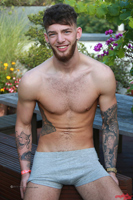 Model Aaron Kent Naked Straight English Lad Uncut Enjoys Football & Gym