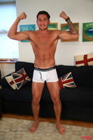 Model Dean Creeble Naked Straight English Lad Uncut Enjoys Football and Gym