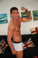 Model Dean Creeble Naked Straight English Lad Uncut Enjoys Football and Gym
