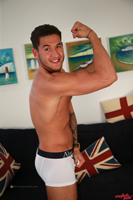 Model Dean Creeble Naked Straight English Lad Uncut Enjoys Football and Gym