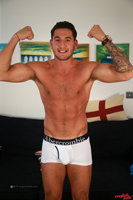 Model Dean Creeble Naked Straight English Lad Uncut Enjoys Football and Gym