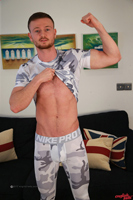 Model James Hallows Naked Straight English Lad Uncut Enjoys Gym & Football
