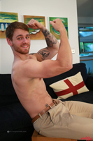 Model Travis Clemence Naked Straight English Lad Uncut Enjoys Gym & Rugby