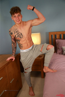 Model Brandon Myers Naked Straight English Lad Uncut Enjoys Gym and Football