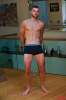 Model Rufus Fitzroy Naked Straight English Lad Uncut Enjoys Boxing & Gym