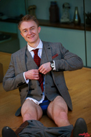 Model William Richards Naked Straight English Lad Uncut Enjoys Yoga & Gym