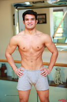 Model Javier Rodiguez Naked Straight English Lad Uncut Enjoys Wrestling and Gym