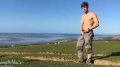 Muscular & Adventurous Climber Wanks his Uncut Cock Whilst Walking in the Welsh Mountains!