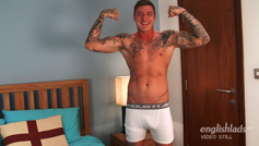 Straight Boxer Jack Appleton Shows Us His Muscular Body and Long Thick Uncut Cock!