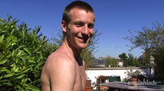Tall, Blond, Defined Str8 Lad James - Wanking in the Sunshine