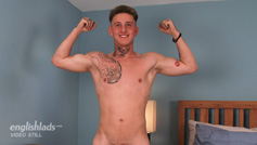 Straight Young Pup Lachlan Shows Off His Fit Body and Hard Uncut Cock!