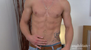 Hard and Defined Mikey A Personal Trainer with Every Muscle Rock Hard & one of them Uncut!