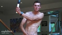 Young Straight Pup Otto Shows His Sporty Tall Body and Lovely Long Uncut Cock!