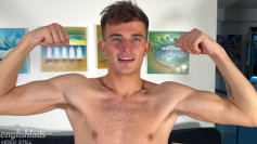 Young Slim & Lean Seb Experiments with the Bigger Dildo & Wanks his Monster Uncut Cock & Cums!