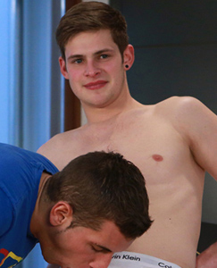 Englishlads.com: Tall & Athletic Young Jack More Than Happy with his 1st Man Blow Job!
