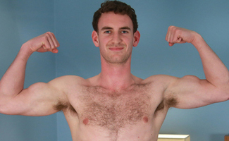 Hairy Young Rugby Player Paul Shows Off His Muscles & Long Meaty Uncut Cock!