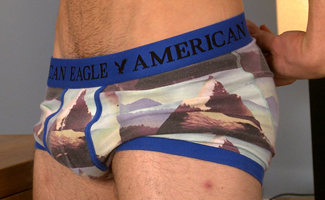 Straight Young Athlete Travis Shows us his Hairy Body & Rock Hard Uncut Cock!