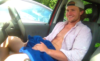 Straight Hunk Aaron Has a Power Wank in a Busy Car Park! EL Premium