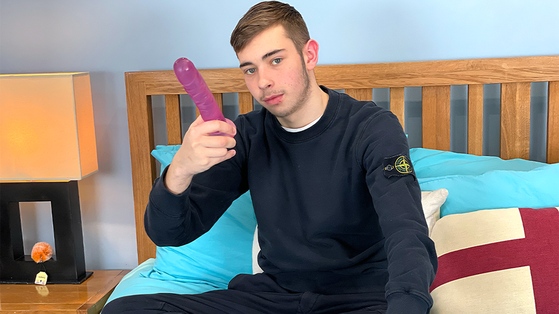 Young Straight Carter Dildos his Ass & his Big Hard Uncut Cock Shoots Cum Everywhere!