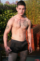 Model Joe Bond Naked Straight English Lad Uncut Enjoys Gymnastics