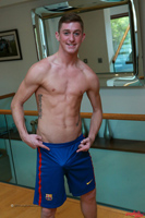 Model Leigh Clarke Naked Straight English Lad Uncut Enjoys Football & Gym