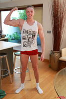 Model Lewis Cartwright Naked Straight English Lad Uncut Enjoys Football & Gym