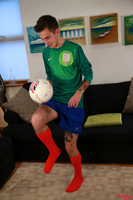 Model Riley Howard Naked Straight English Lad Uncut Enjoys Football