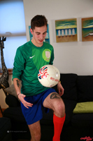 Model Riley Howard Naked Straight English Lad Uncut Enjoys Football