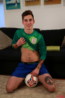 Model Riley Howard Naked Straight English Lad Uncut Enjoys Football