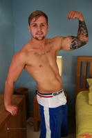 Model Ralph Clifford Naked Straight English Lad Uncut Enjoys Gym & Football