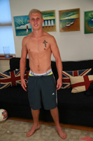 Model Max Clayton Naked Straight English Lad Uncut Enjoys Football & Gym