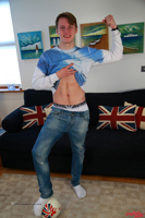 Model Andy Mason Naked Straight English Lad Uncut Enjoys Gym & Football