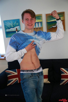 Model Andy Mason Naked Straight English Lad Uncut Enjoys Gym & Football