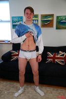 Model Andy Mason Naked Straight English Lad Uncut Enjoys Gym & Football