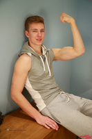 Model Christian Sterling Naked Straight English Lad Uncut Enjoys Gym