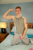 Model Christian Sterling Naked Straight English Lad Uncut Enjoys Gym